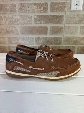 Sebago Docksides Brown Leather Boat Shoes Women’s US 11M Fisherman Nautical